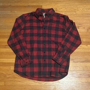 L.L. Bean Red and Black Plaid Men's Shirt